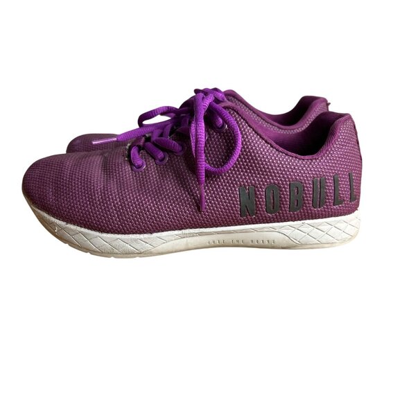 NOBULL Superfabric Trainers Women's 6.5 Purple Lowtop Sneakers Lace Up‎ - Picture 1 of 13